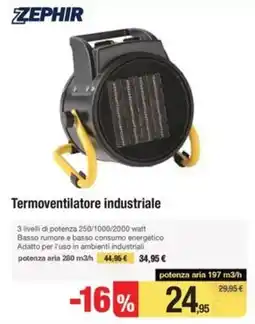 Handy fai da te ZEPHIR Termoventilatore industriale offerta