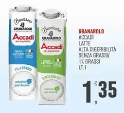Maxipiù Granarolo Accadi latte alta digeribilità offerta