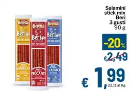 Qui Discount Salamini stick mix Beri offerta