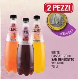 Maxi Sidis Bibite gassate zero San Benedetto offerta