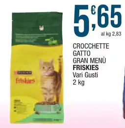Maxi Sidis Crocchette gatto gran menù friskies vari gusti offerta