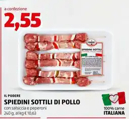 ALDI SPIEDINI SOTTILI DI POLLO offerta