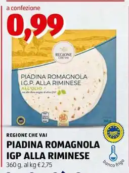 ALDI Piadina Romagnola IGP alla Riminese offerta