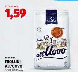 ALDI BUON'ORA FROLLINI ALL'UOVO offerta