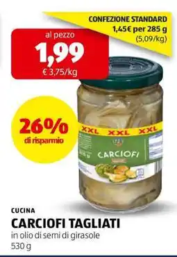 ALDI CARCIOFI TAGLIATI offerta