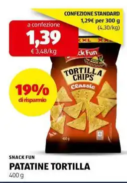 ALDI Snack Fun Patatine Tortilla offerta