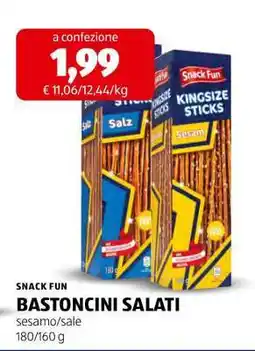 ALDI SNACK FUN BASTONCINI SALATI offerta