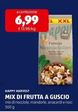 ALDI HAPPY HARVEST MIX DI FRUTTA A GUSCIO offerta