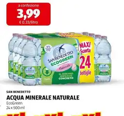ALDI SAN BENEDETTO ACQUA MINERALE NATURALE offerta
