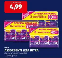 ALDI LINES Assorbenti Seta Ultra offerta