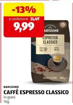 ALDI BARISSIMO CAFFÈ ESPRESSO CLASSICO offerta