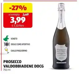 ALDI PROSECCO VALDOBBIADENE DOCG offerta