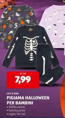 ALDI PIGIAMA HALLOWEEN PER BAMBINI offerta