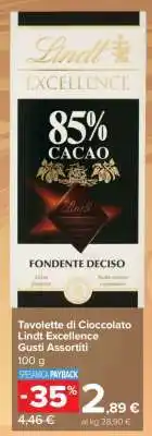 Carrefour Tavolette di Cioccolato Lindt Excellence Gusti Assortiti offerta