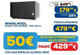 Euronics Mwf 426 sl superficie piana microonde combinato 25 l 800 w nero, argento offerta