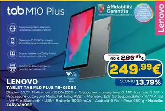 Euronics Tablet m10 plus tb-x606x offerta