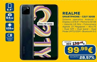 Euronics C21y 16,5 cm (6.5") doppia sim android 11 4g micro-usb 3 gb 32 gb 5000 mah nero offerta