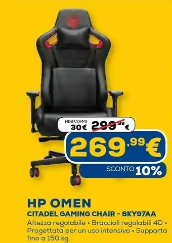 Euronics Omen citadel gaming chair 6ky97aa offerta