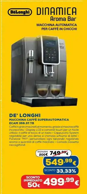 Macchina caffè superautomatica ecam 359.37.tb