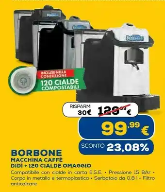 Euronics Macchina caffè didì + 120 cialde omaggio offerta