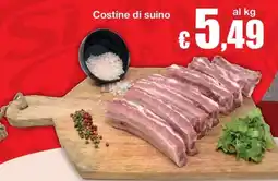 Sì con te Supermercati Costine di suino offerta