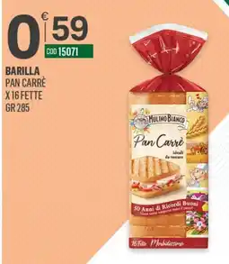 Tutto Risparmio Cash&Carry Mulino Bianco Barilla Pan Carrè offerta