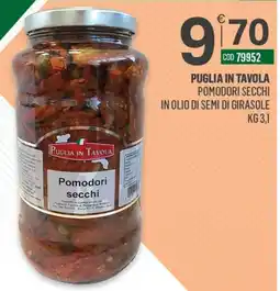 Tutto Risparmio Cash&Carry Puglia in tavola pomodori secchi in olio di semi di girasole offerta