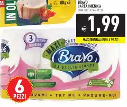 Pim Supermercati Bravo carta igienica offerta