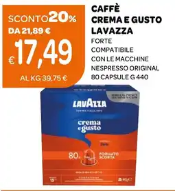 Ekom Caffè crema e gusto Lavazza offerta