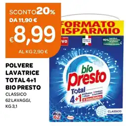 Ekom Polvere lavatrice total 4+1 bio presto classico offerta