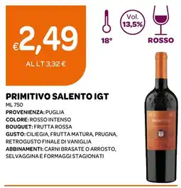 Ekom Primitivo Salento IGT offerta