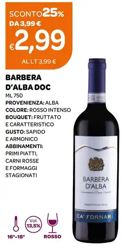 Ekom Barbera d'Alba Doc Ca' Fornara offerta
