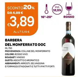 Ekom Barbera del Monferrato Doc offerta