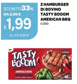 Ekom Tasty Boom hamburger di bovino American BBQ offerta