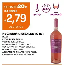 Ekom Negroamaro Salento IGT Manieri offerta