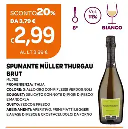 Ekom Spumante Müller Thurgau Brut offerta