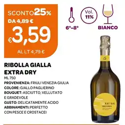 Ekom Ribolla Gialla Extra Dry offerta