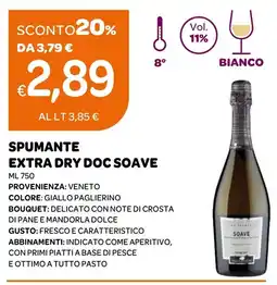 Ekom Spumante extra dry doc soave offerta