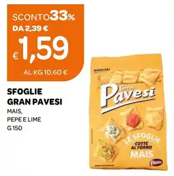 Ekom Sfoglie Gran Pavesi Mais, Pepe e Lime offerta