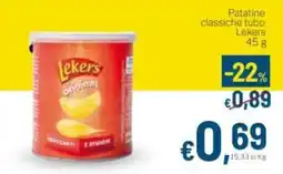 Aldel Discount Patatine classiche tubo Lekers offerta
