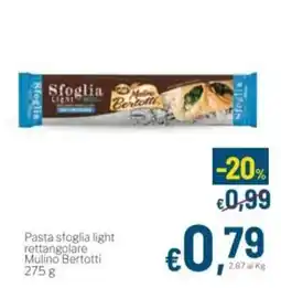 Aldel Discount Pasta sfoglia light rettangolare Mulino Bertotti offerta