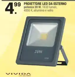 Brico OK Proiettore LED da esterno Vivida offerta