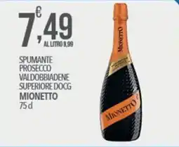 Iper Romagnolo Spumante Prosecco Valdobbiadene Superiore DOCG Mionetto offerta