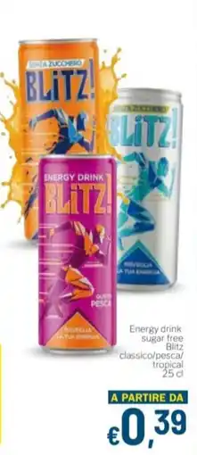 Aldel Discount Energy drink sugar free Blitz offerta