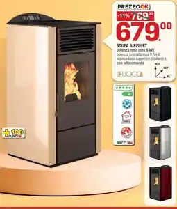 Brico OK Stufa a pellet Fuoco offerta