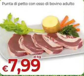 Punta di petto con osso di bovino adulto