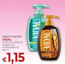 Maxi Nonna Isa Sapone liquido VIDAL muschio bianco, argan oil, antibatterico offerta