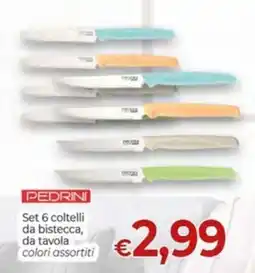 Maxi Nonna Isa Pedrini set 6 coltelli da bistecca offerta