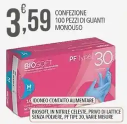 Iper Romagnolo Guanti monouso Biosoft offerta