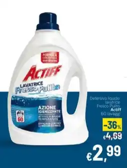 Aldel Discount Actiff lavatrice Fresco Pulito offerta